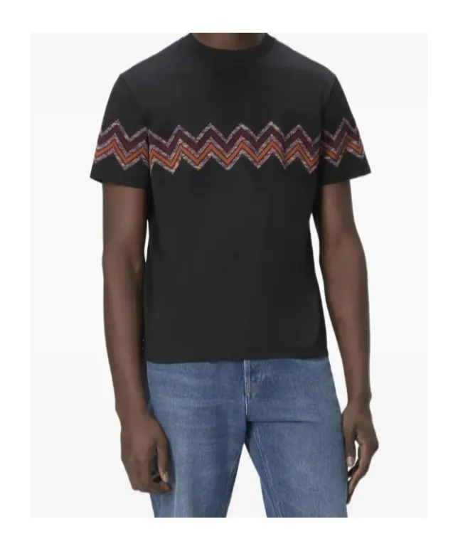 Maxi Chevron Insert Crewneck T-Shirt