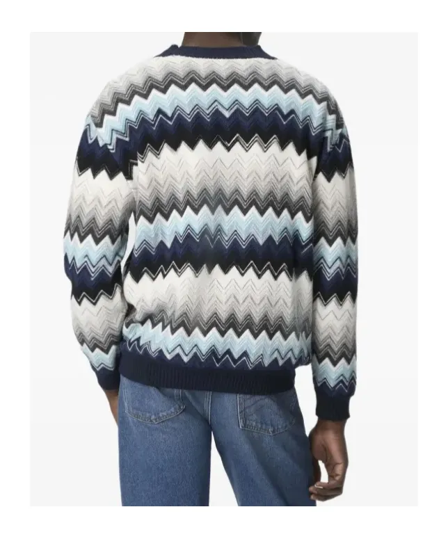 Chevron-Pattern Cardigan