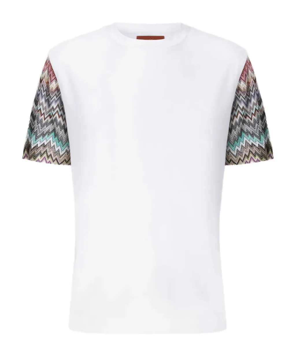 Snake Pattern Insert Short Sleeve T-Shirt