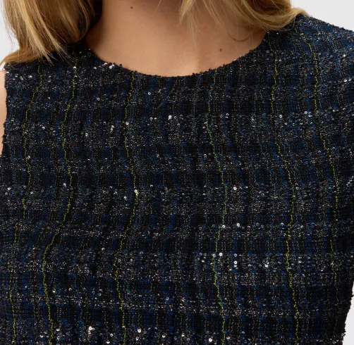 Check Patterned Mini Dress