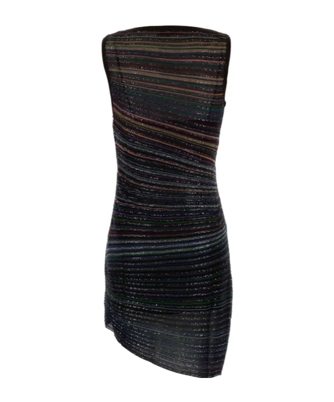 Striped Draped Mini Dress
