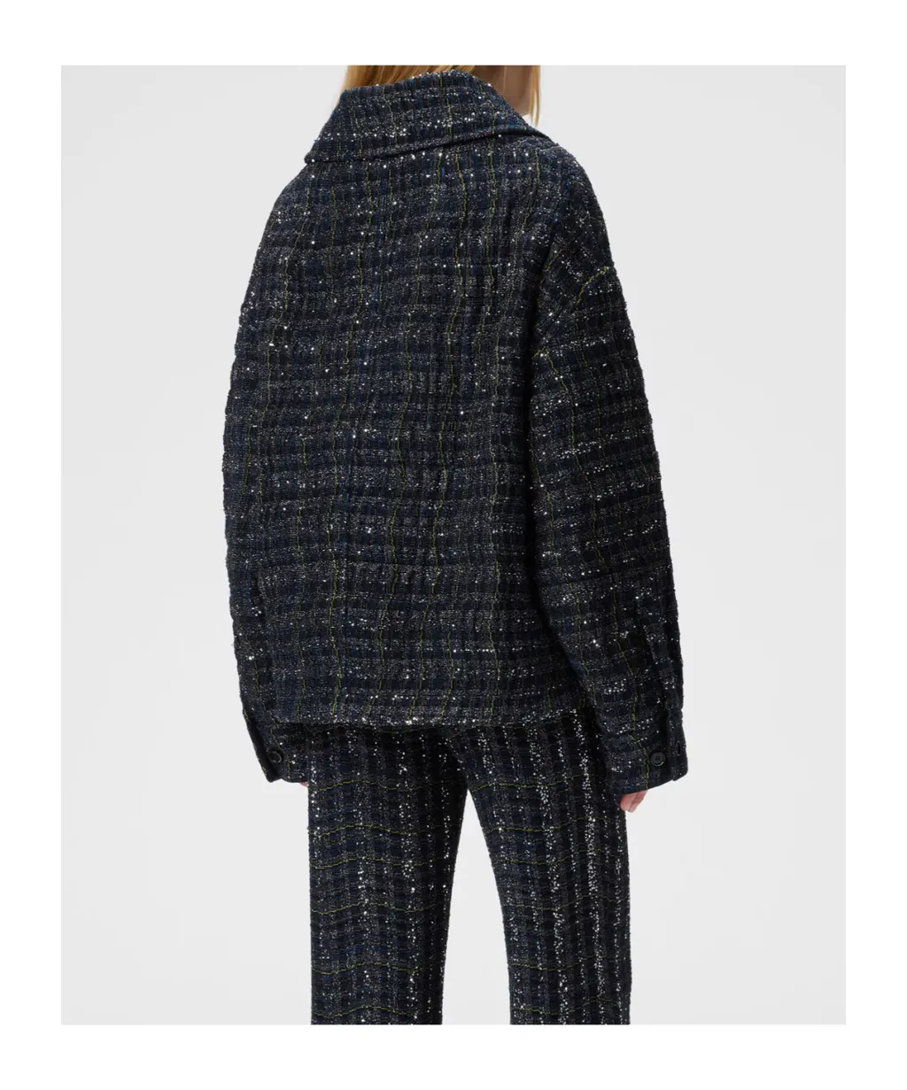 Wave Check Patterned Overshirt