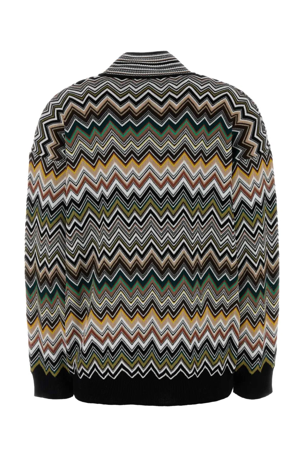 Zig-Zag Pattern Turtleneck Jumper