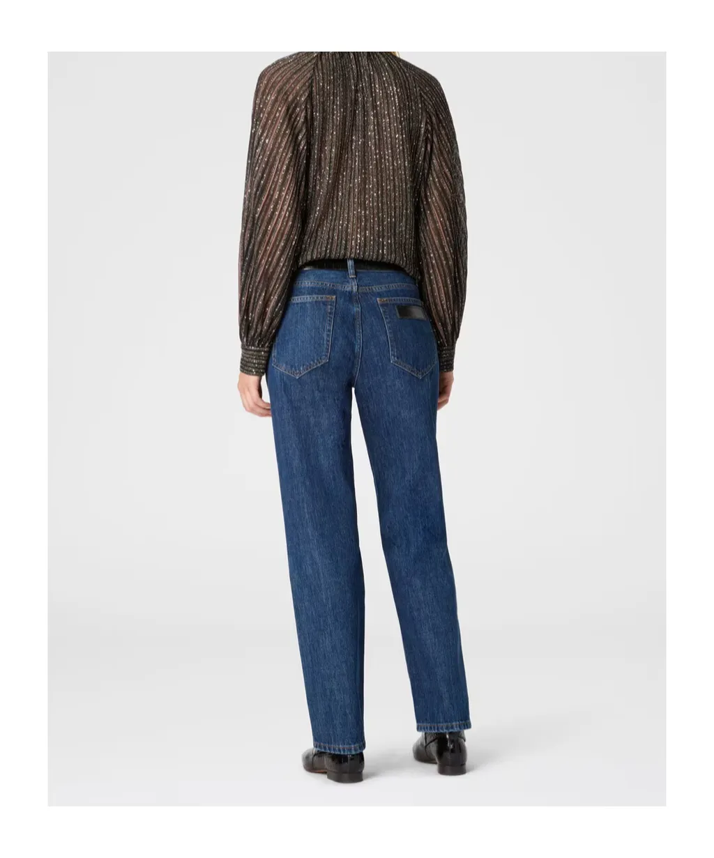 Sequin-Striped Top