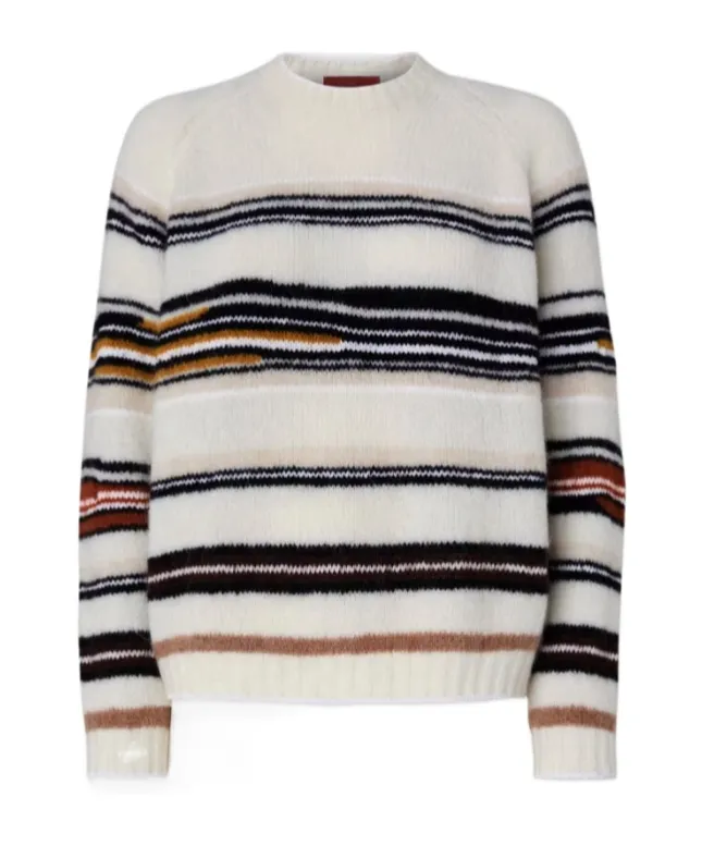 Crew Neck Striped Sweater
