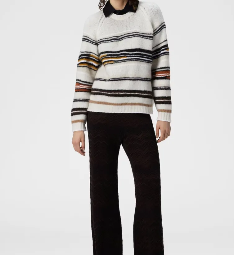 Crew Neck Striped Sweater