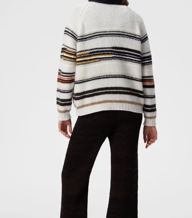 Crew Neck Striped Sweater