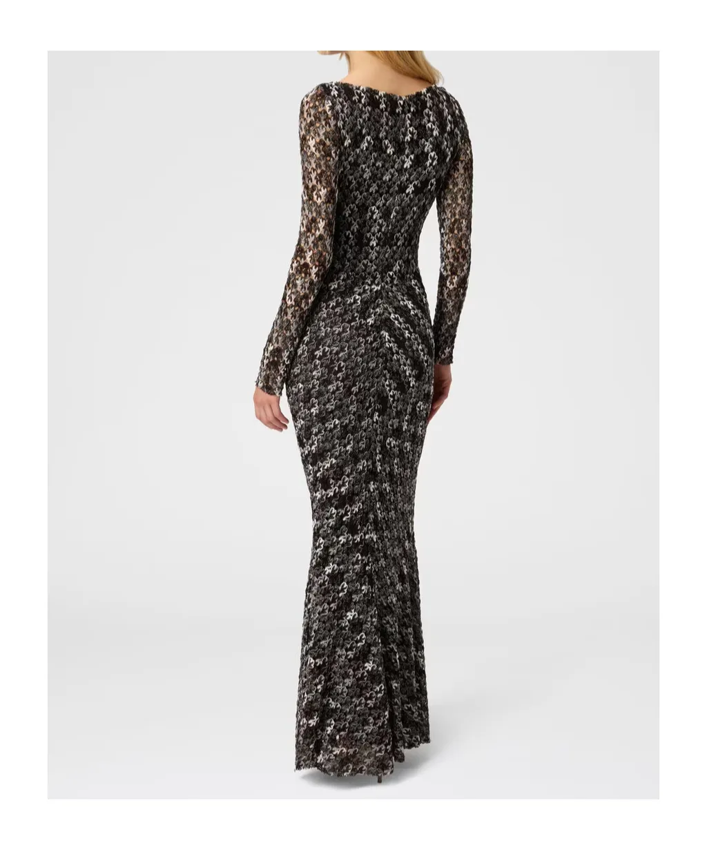 Long Dress In Embroidered Lace