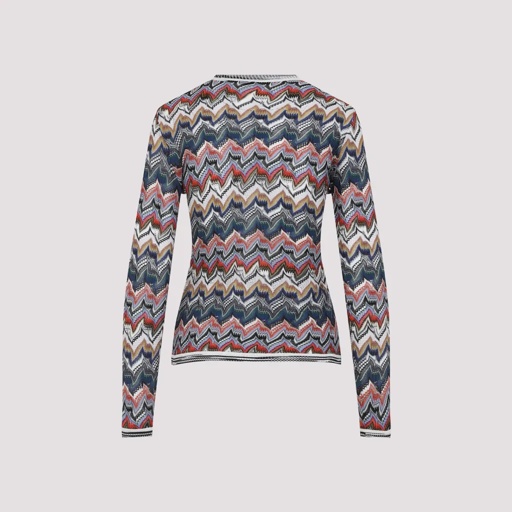 Zigzag-Knit Cardigan