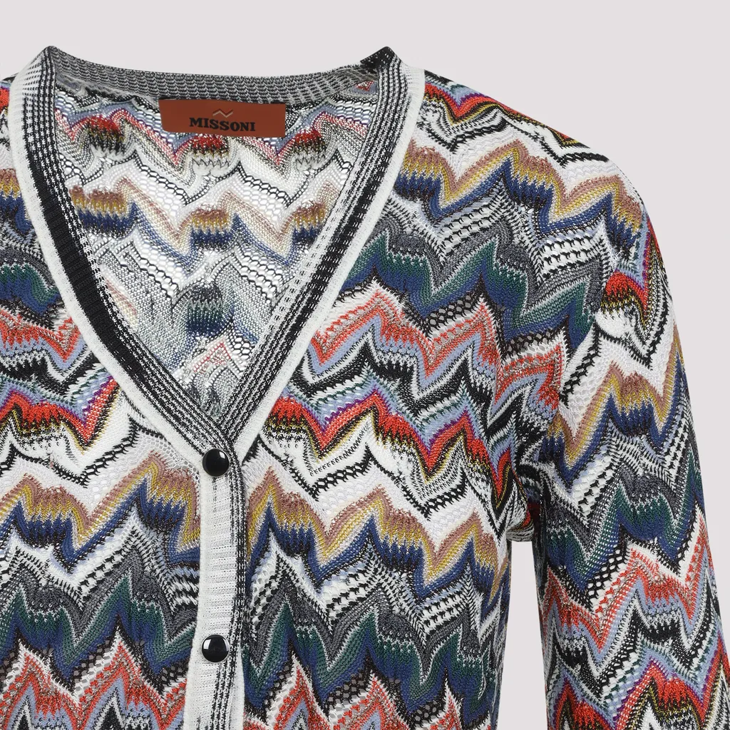Zigzag-Knit Cardigan