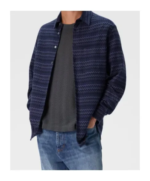 Micro Zigzag Tone On Tone Shirt