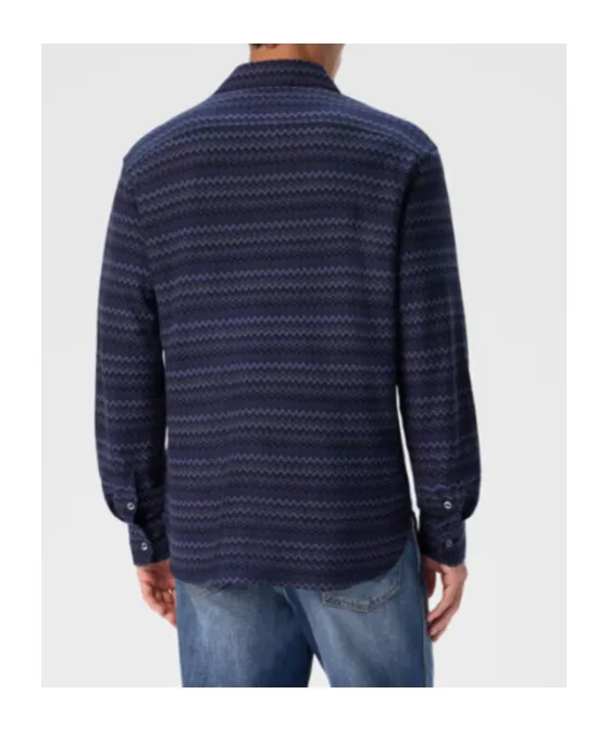 Micro Zigzag Tone On Tone Shirt