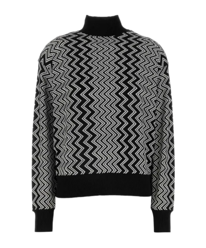 Zigzag Straight Hem Jumper