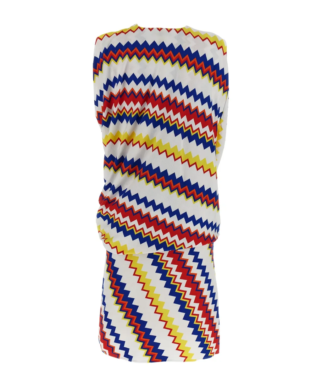 Zig-Zag Sleeveless Mini Dress