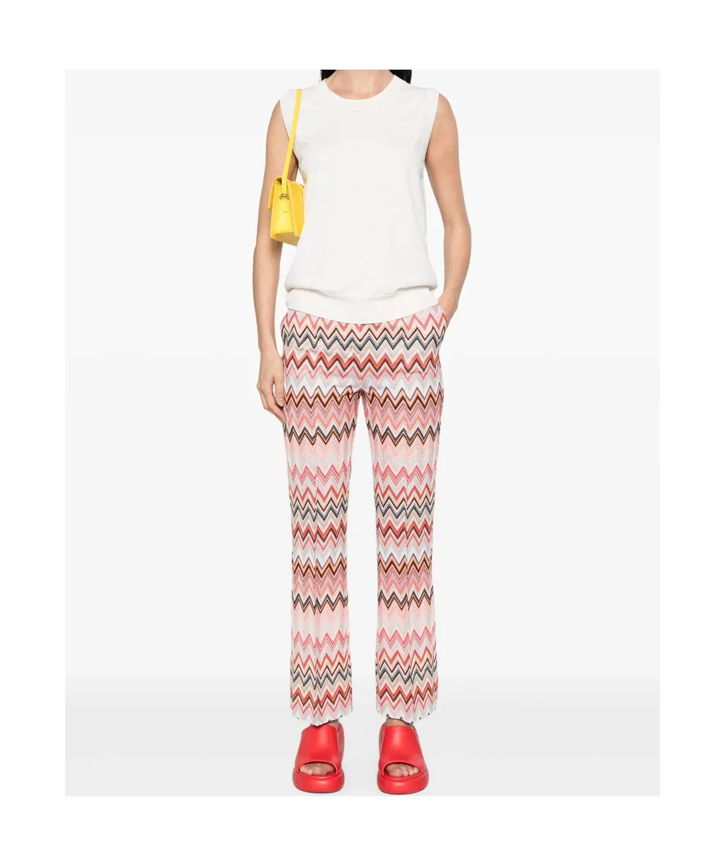 Zigzag Patterned Trousers