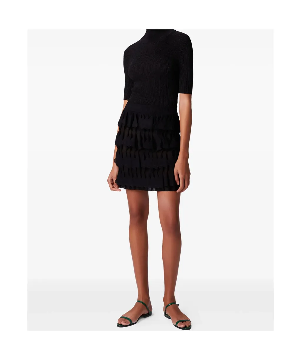 Geometric-Pattern Mini Skirt
