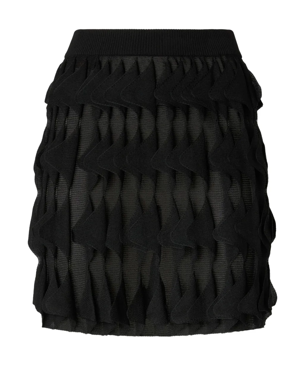Geometric-Pattern Mini Skirt