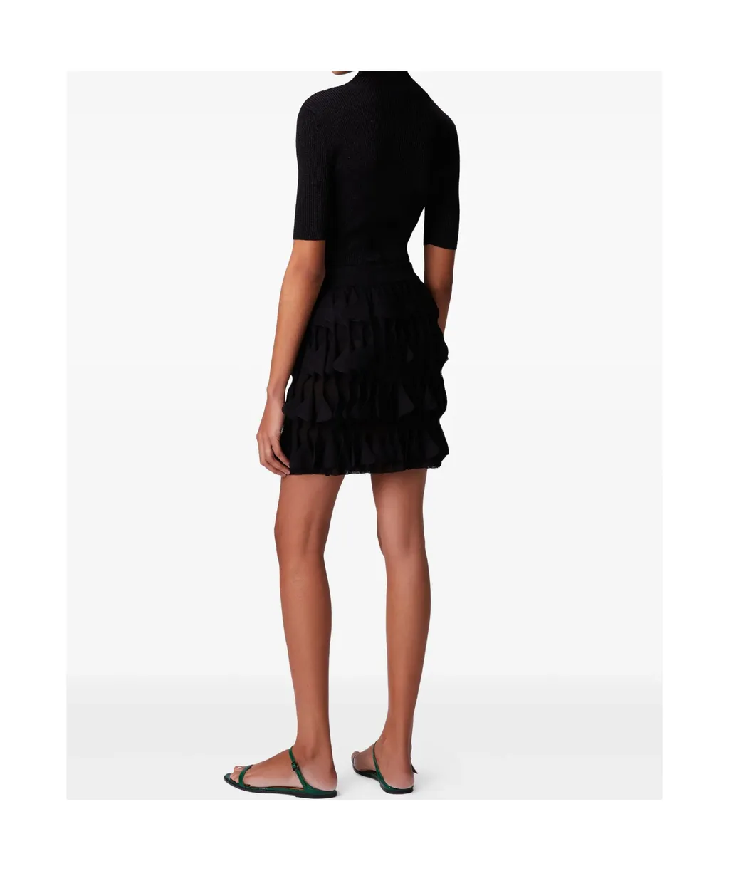 Geometric-Pattern Mini Skirt