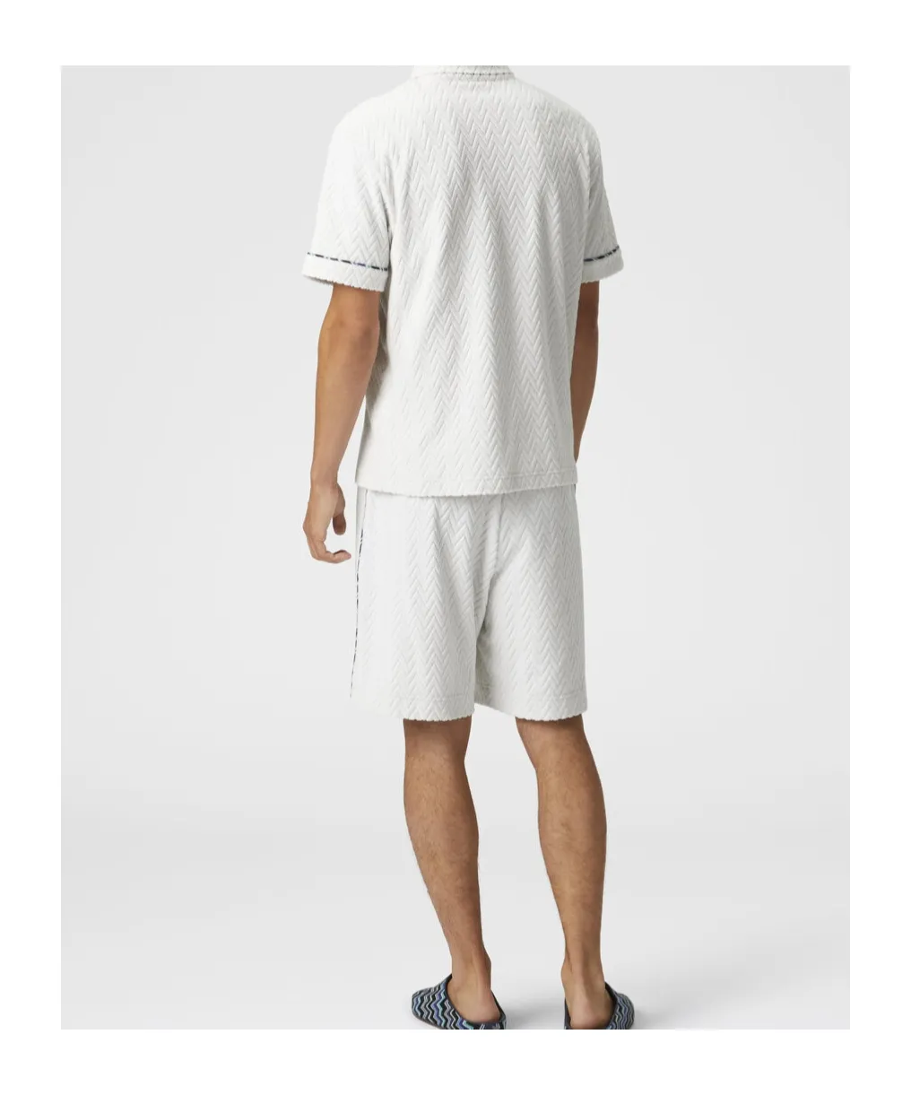 Contrast Piping Zig Zag Terry Shorts