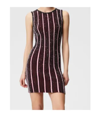 Sequin Embellished Sleeveless Mini Dress