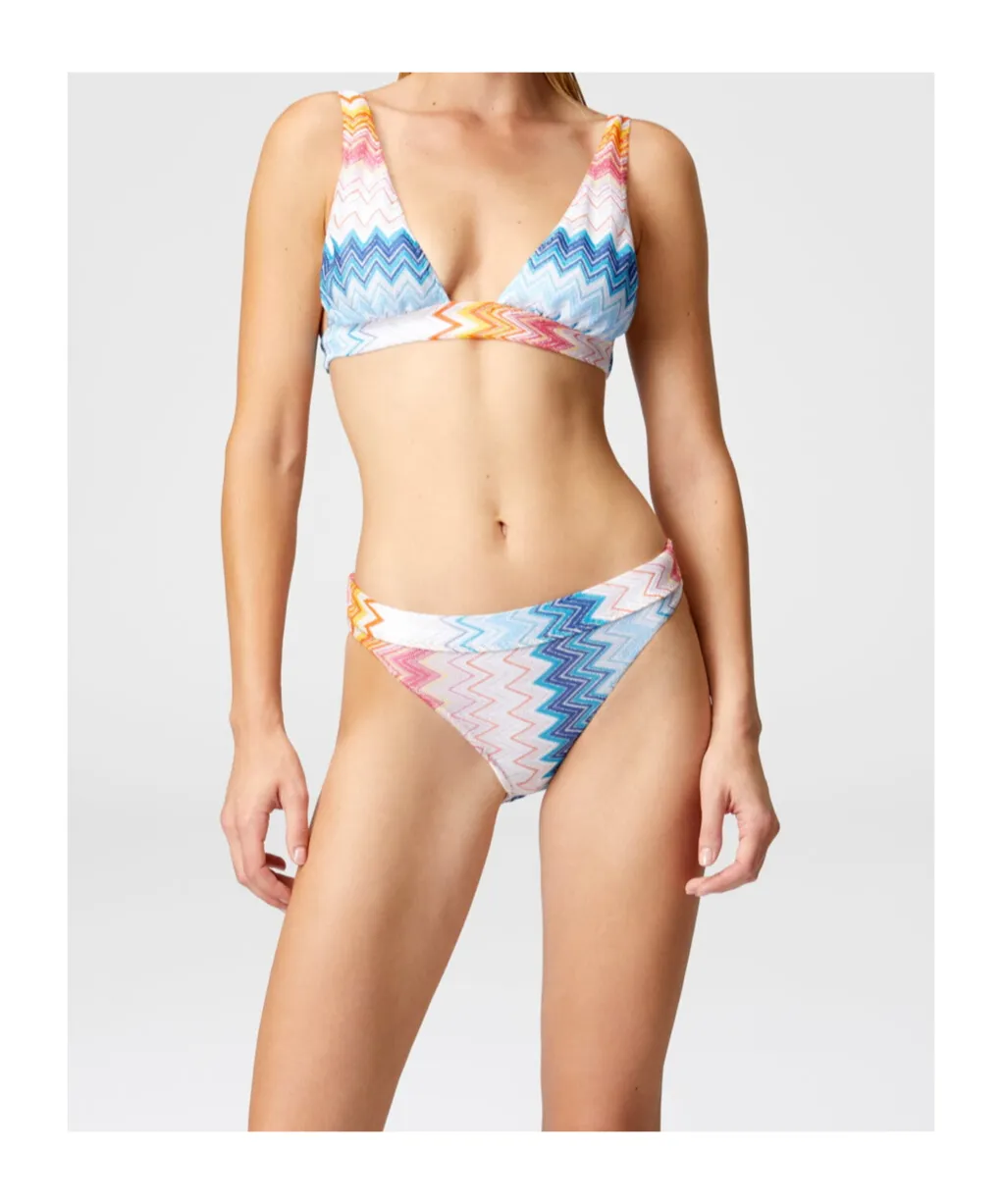 Zigzag Lamé Bikini Set