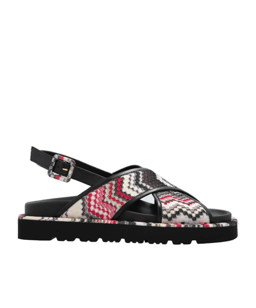 Zigzag Slingback Sandals