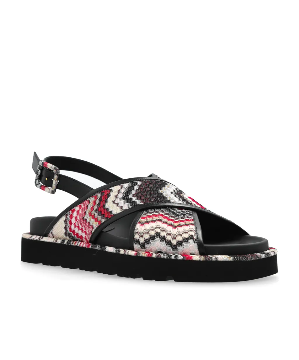 Zigzag Slingback Sandals