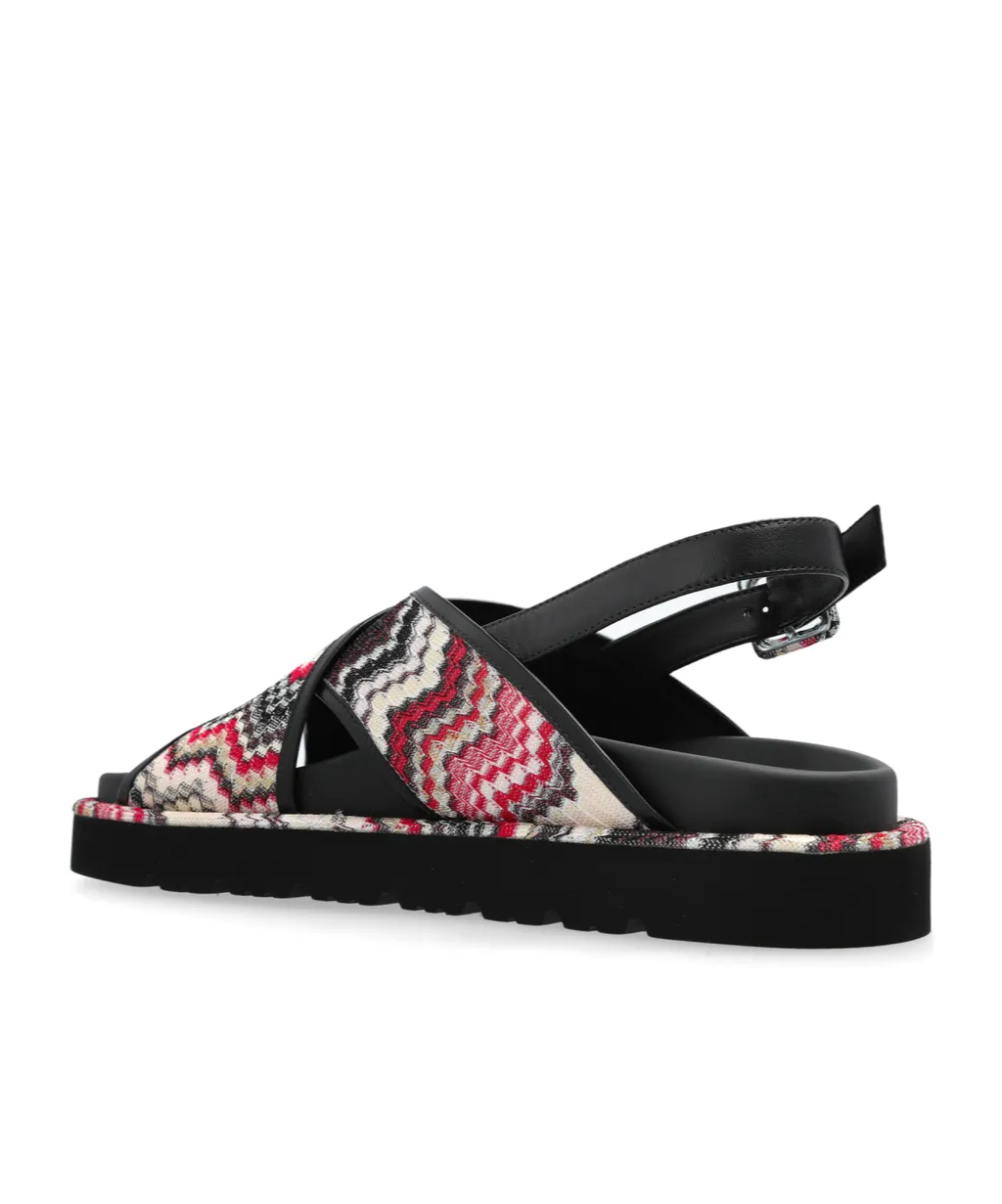 Zigzag Slingback Sandals
