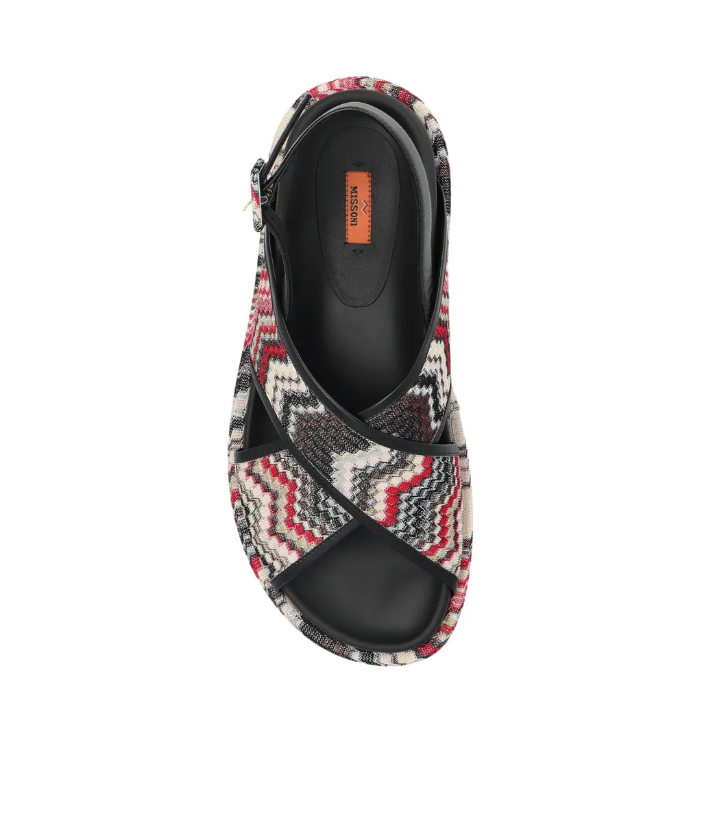 Zigzag Slingback Sandals