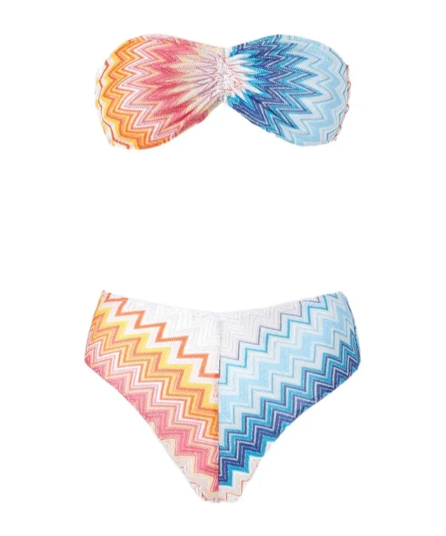 Zigzag Pattern Bikini Set