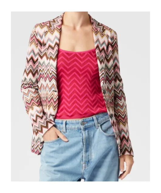 Zigzag Single Breasted Blazer