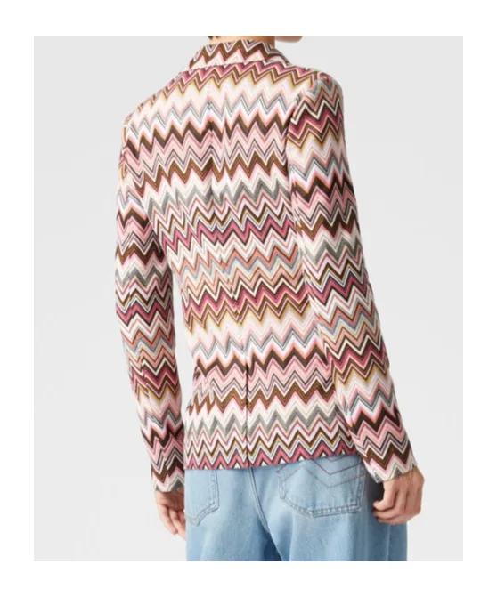 Zigzag Single Breasted Blazer