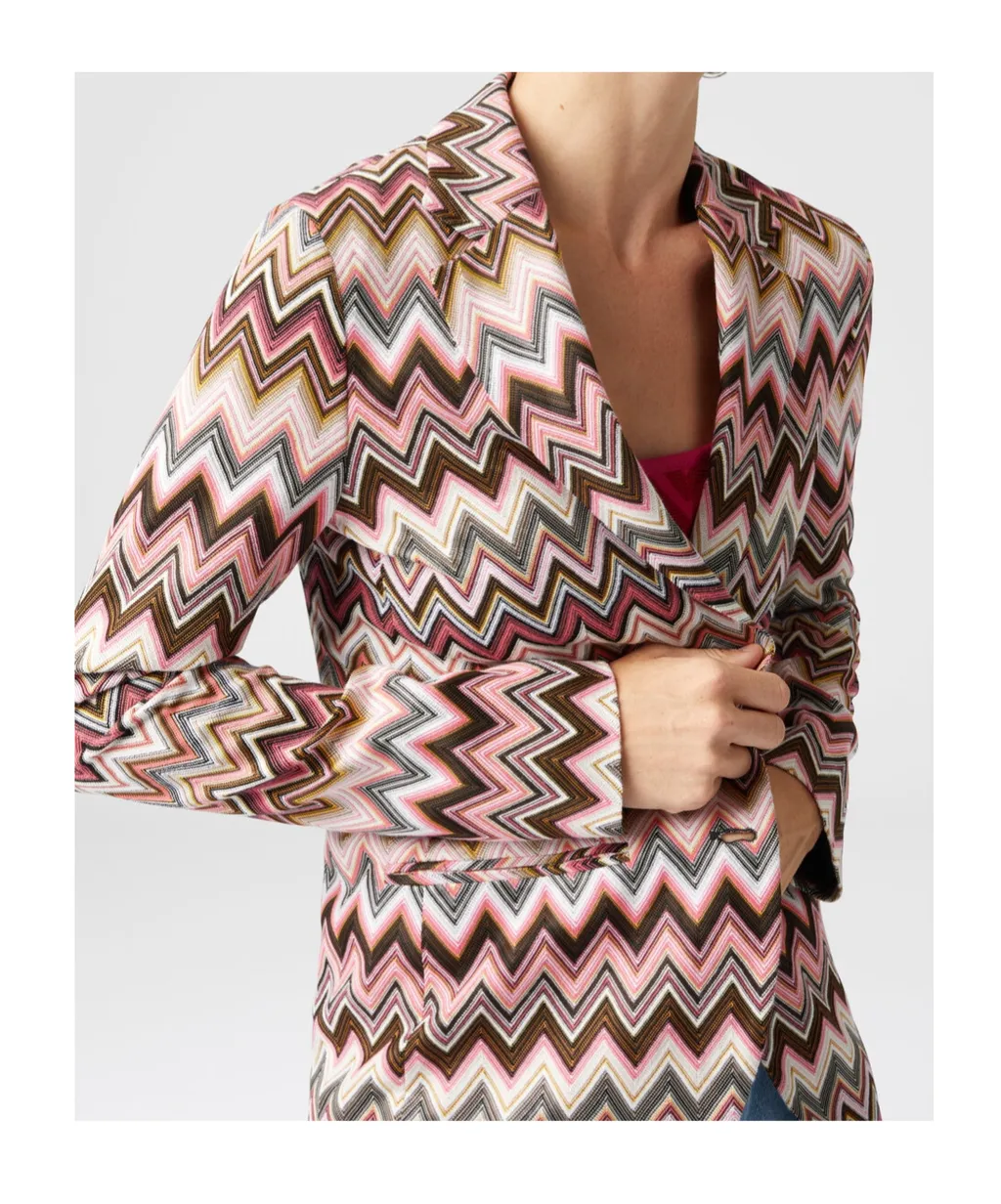 Zigzag Single Breasted Blazer