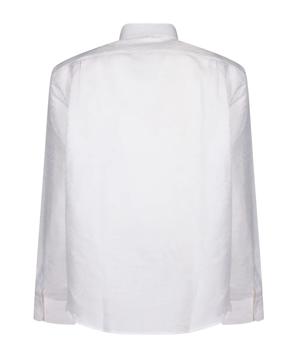 Zigzag Pattern Long-Sleeved Shirt