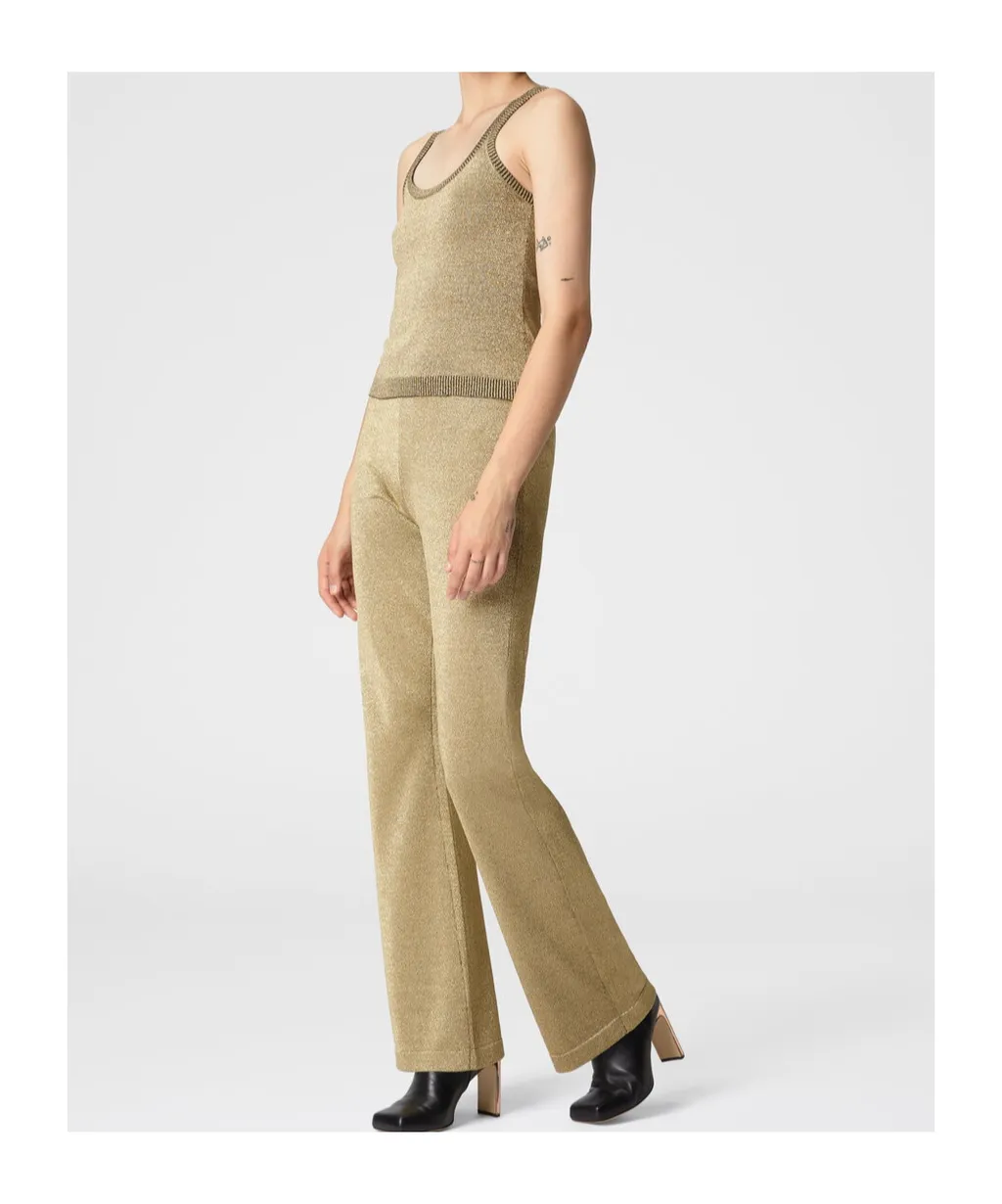 Lurex-Knit Trousers