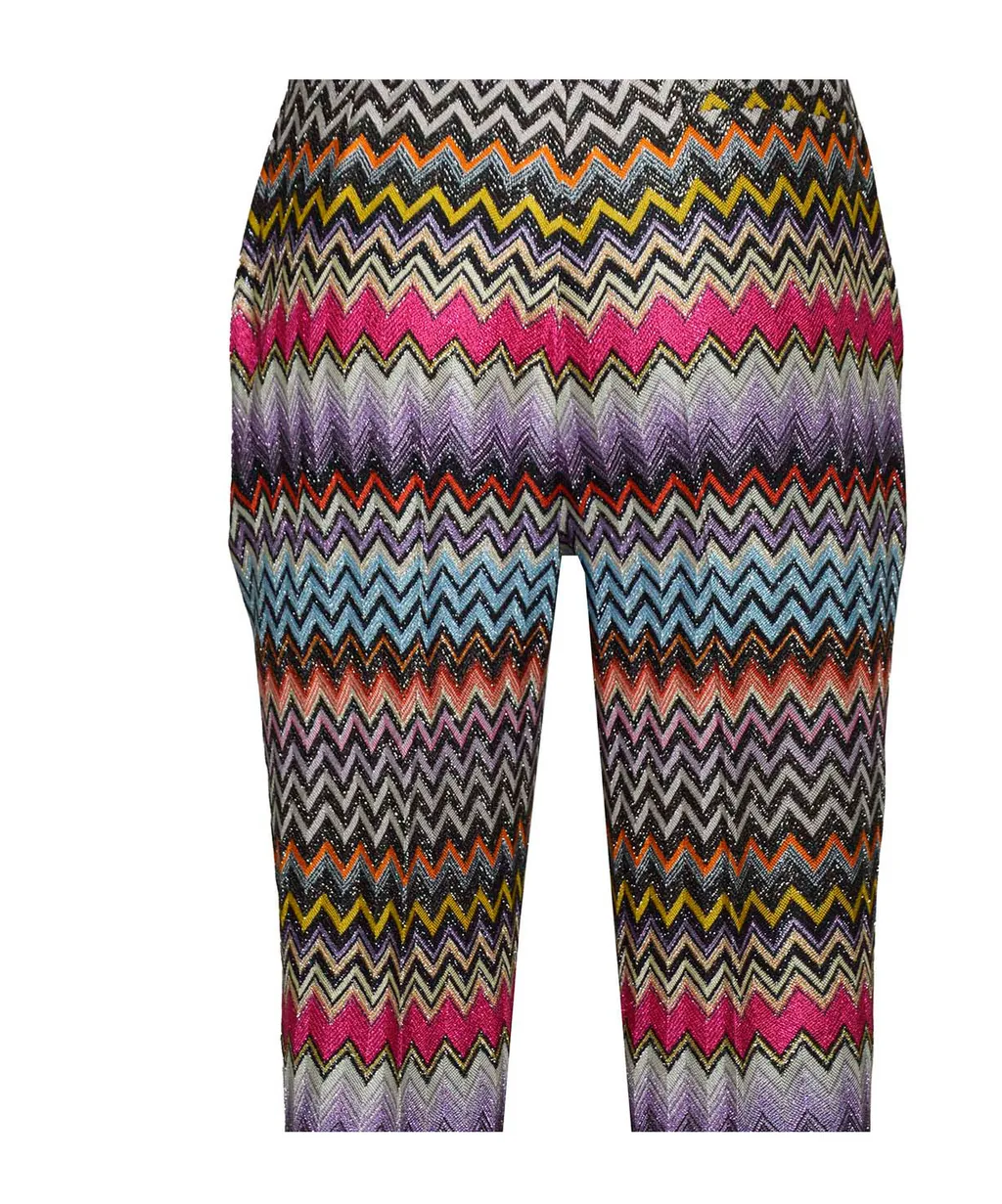 Zigzag Printed Pleated Trousers