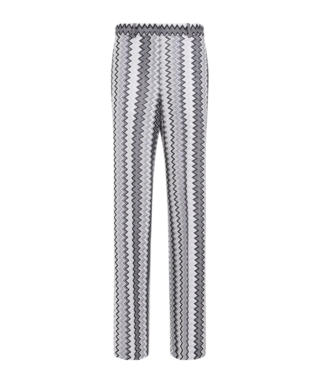 Zigzag High-Waisted Trousers