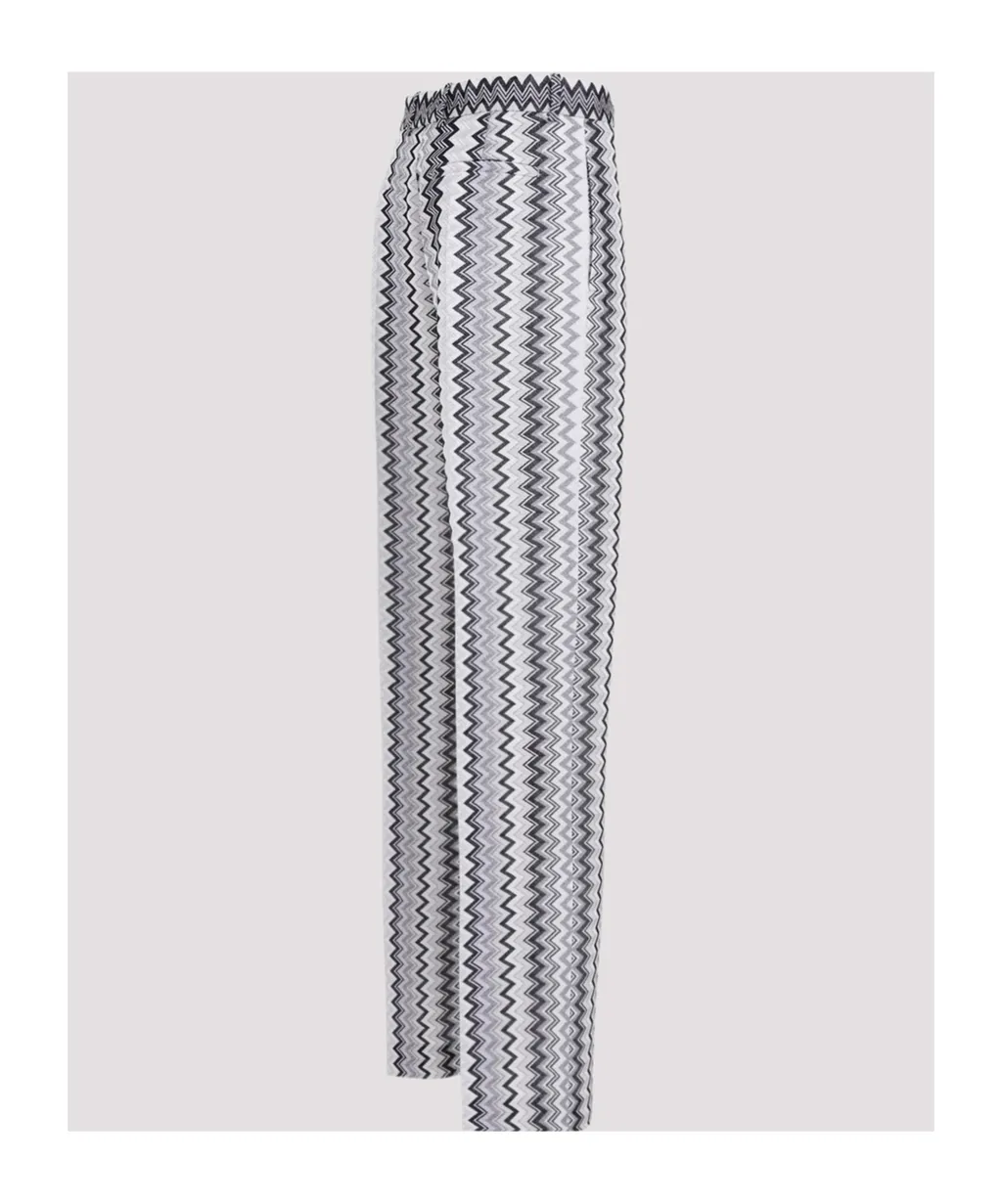 Zigzag High-Waisted Trousers