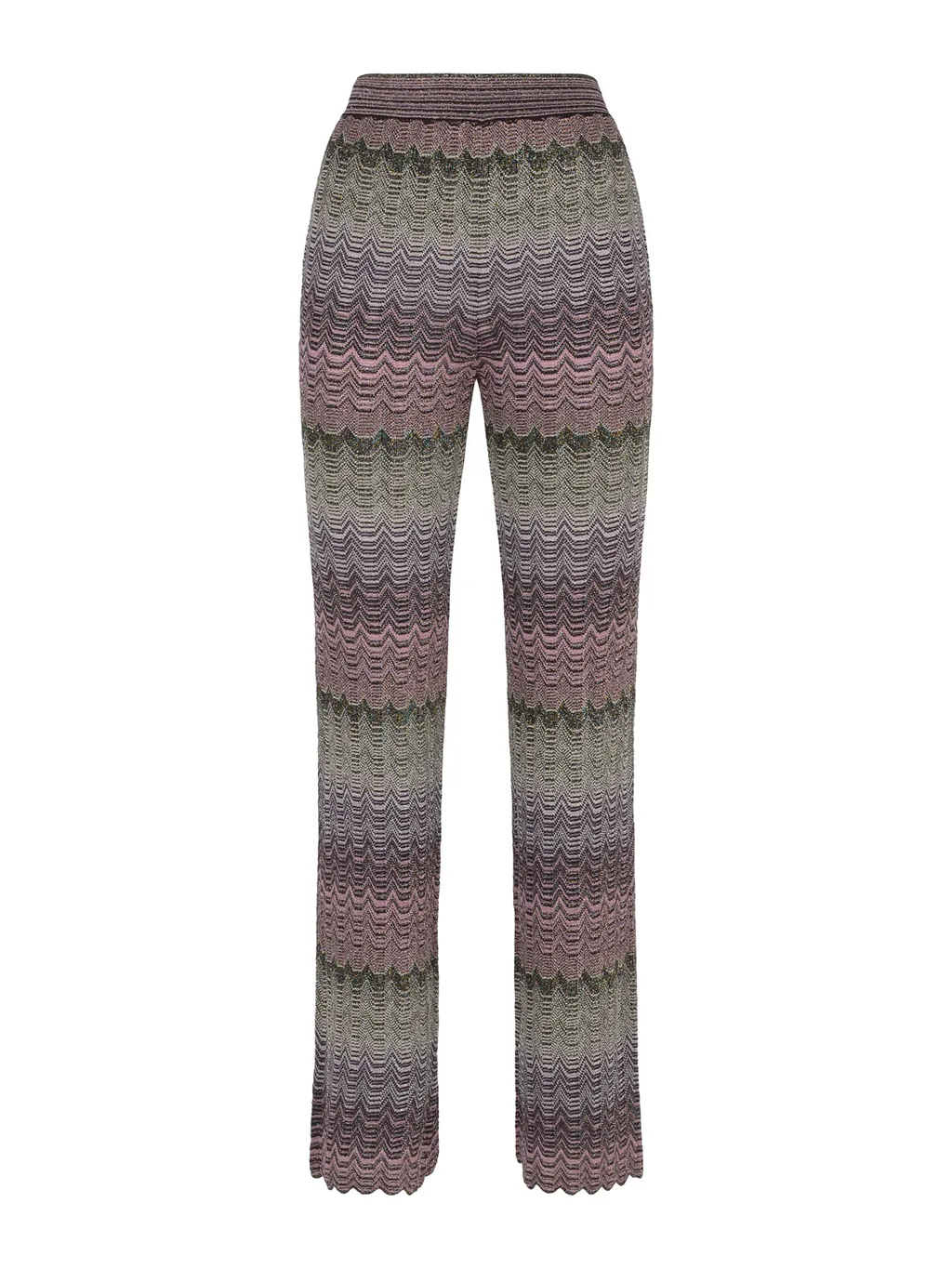 Glare-Patterned Straight Trousers