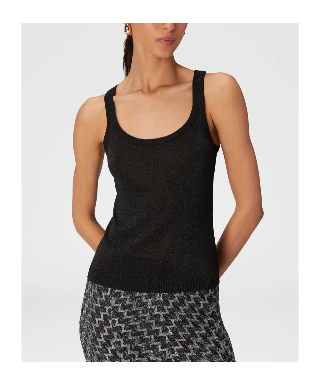 Glitter-Effect Tank Top