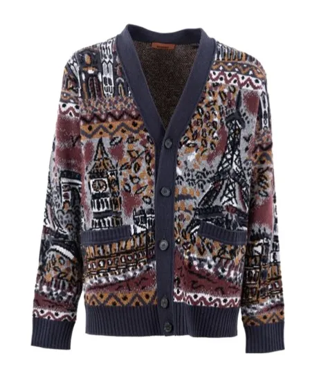 V-Neck Ribbed-Knit Cardigan