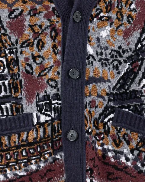 V-Neck Ribbed-Knit Cardigan