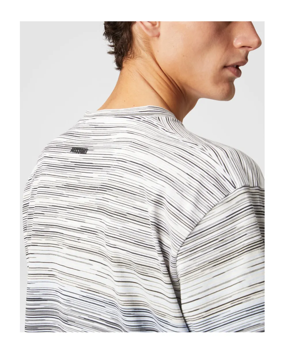 Short Sleeved Striped Crewneck T-Shirt