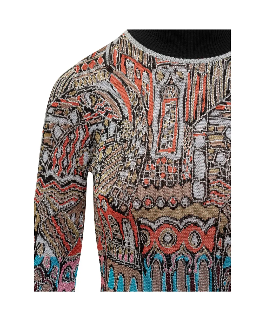 Jacquard Knitted Jumper Dress