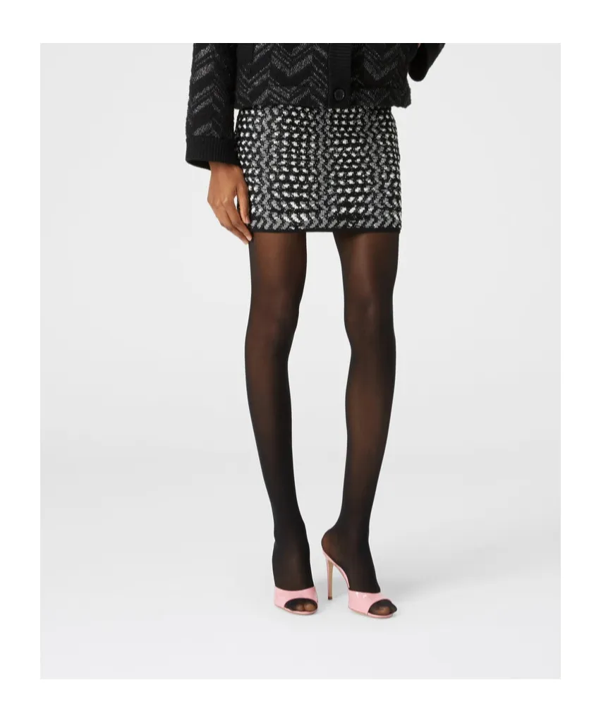 Embellished Zigzag Mini Skirt