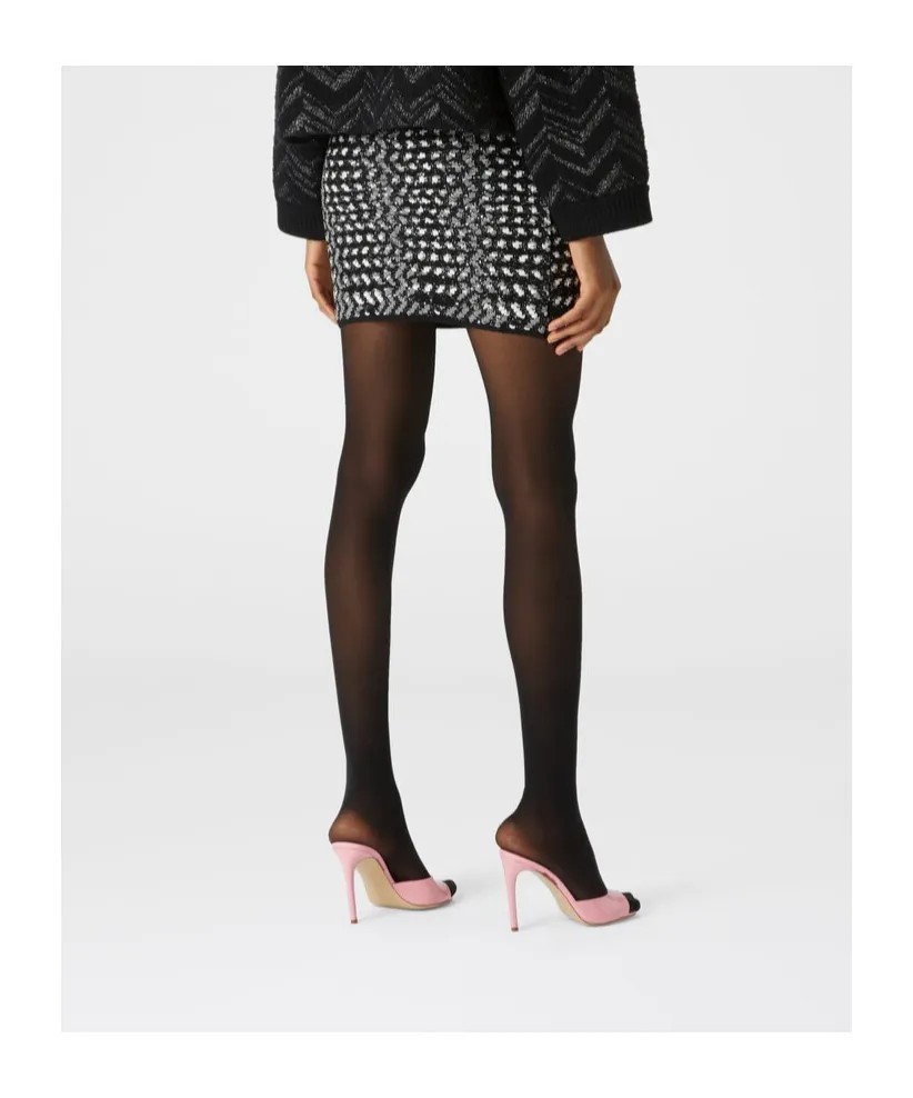 Embellished Zigzag Mini Skirt