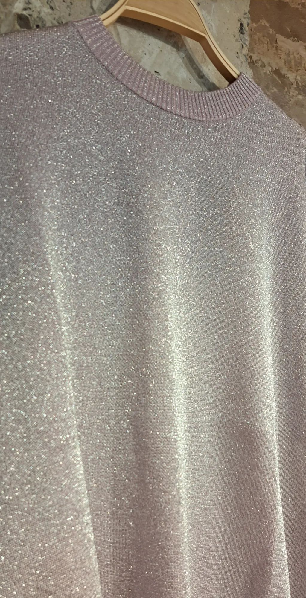 Metallic Knit Crewneck Jumper