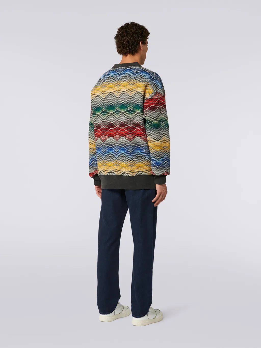 Zigzag V-Neck Cardigan