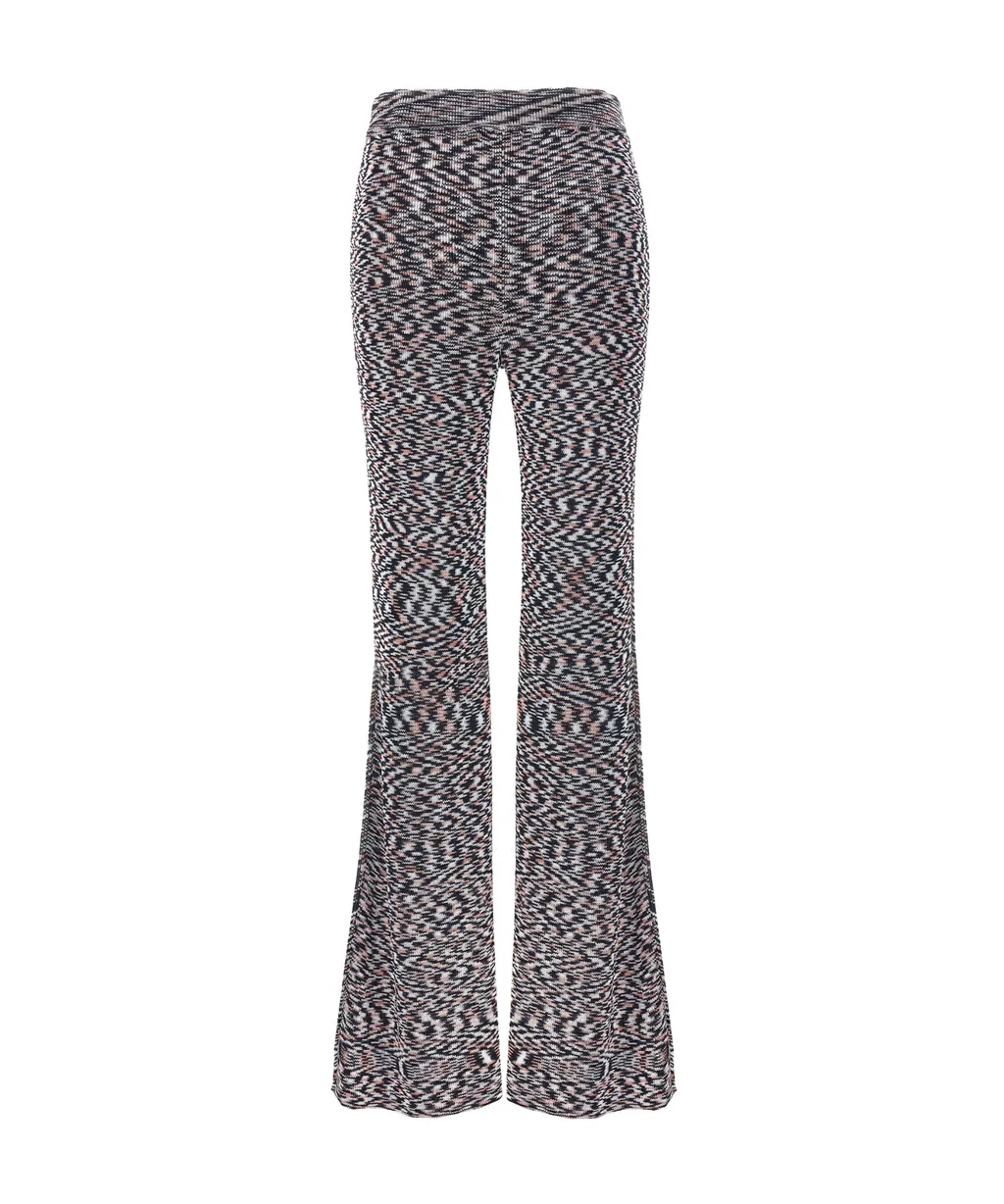 Space Printed Flared Trousers