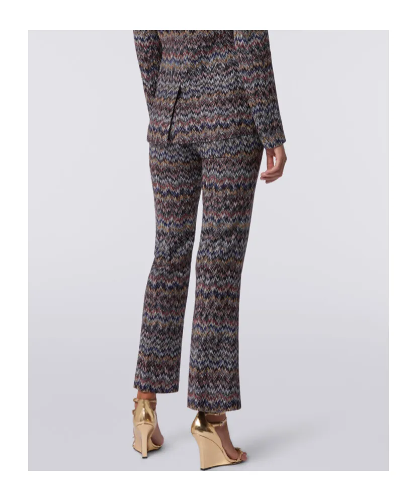 Zigzag Printed Cropped Trousers